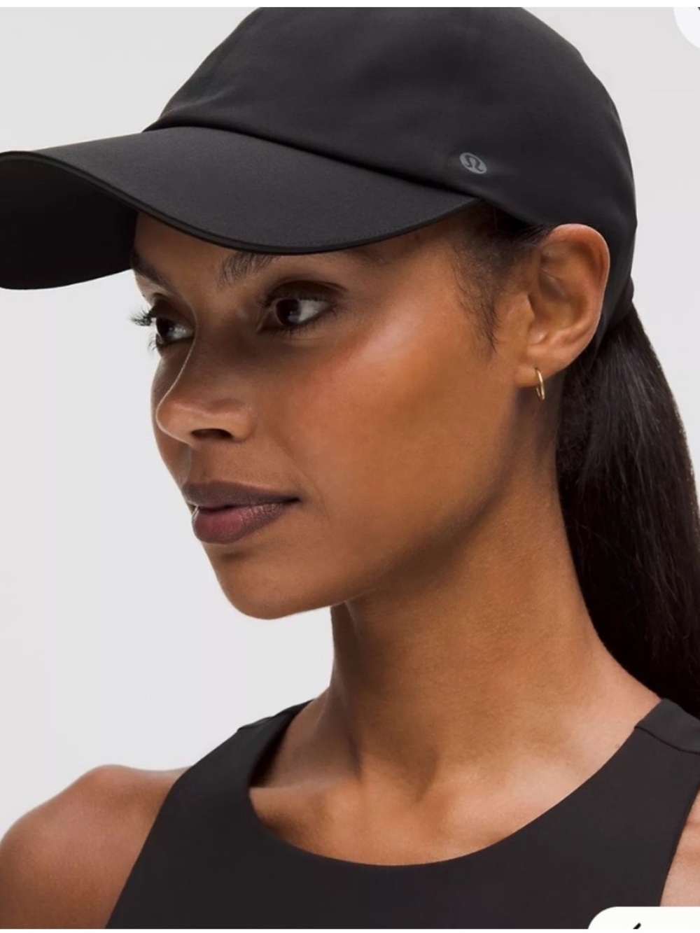 lululemon athletica Black Performance Baseball Cap with Subtle Logo